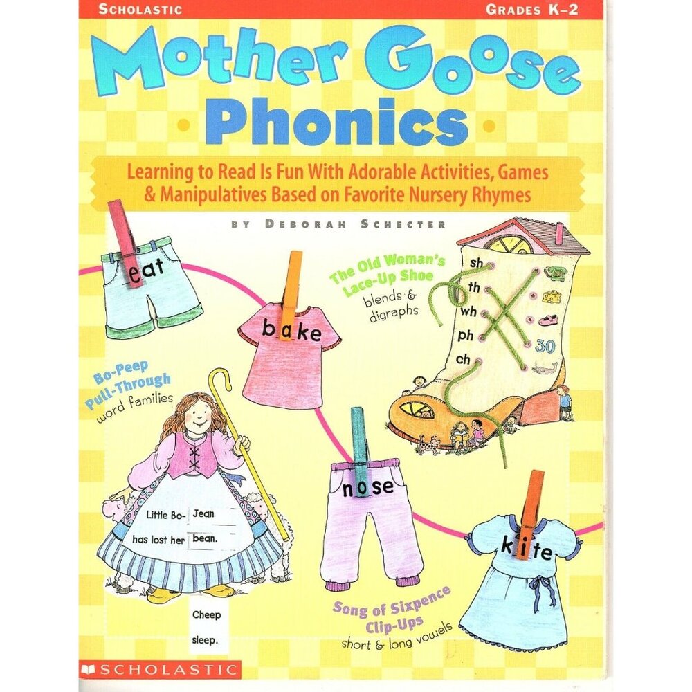 Mother Goose Phonics Grades K to 2 Activities Games and Manipulatives New